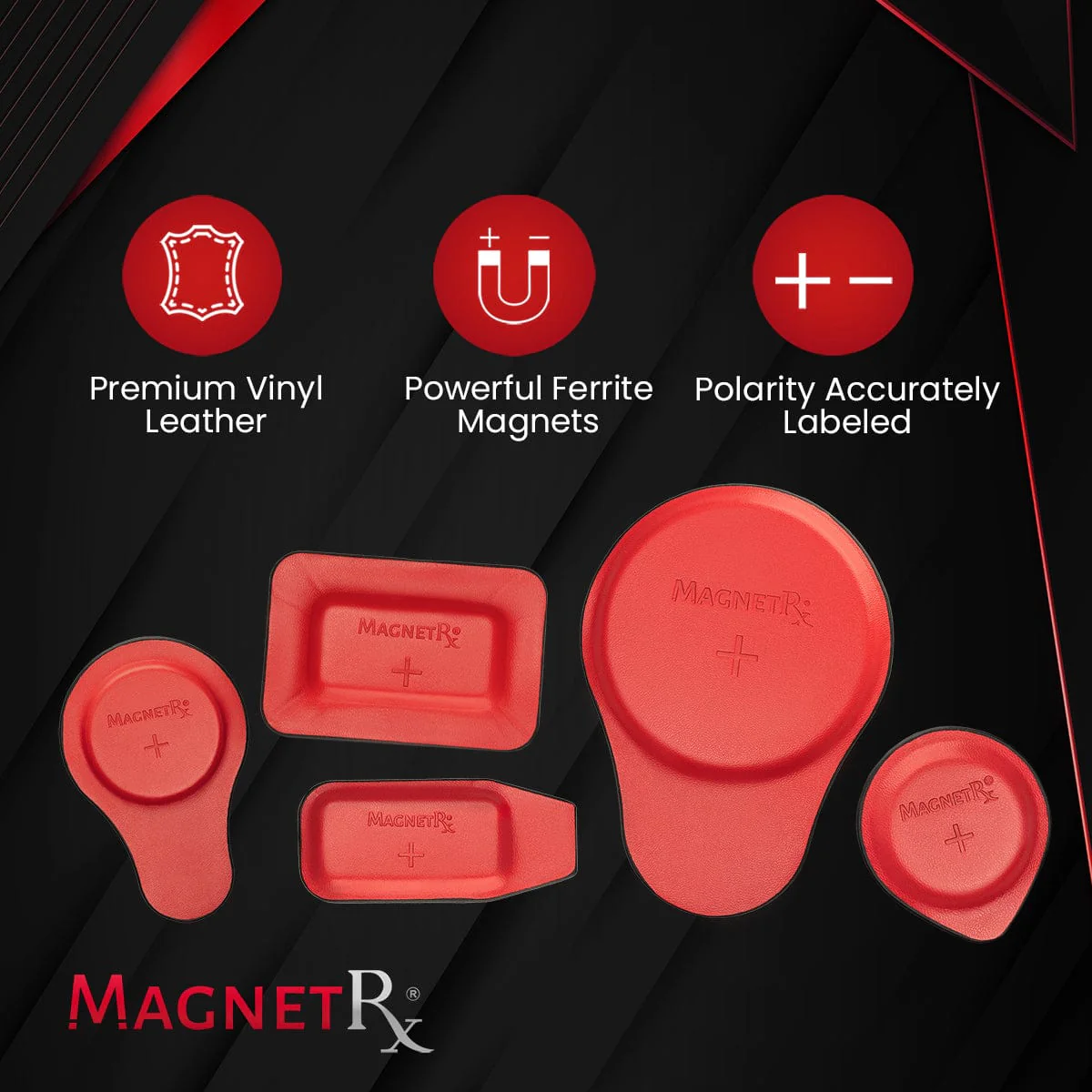 Biomagnetic Therapy Magnet Kit — Ferrite & Leather (22 Mixed Units) - Image 3