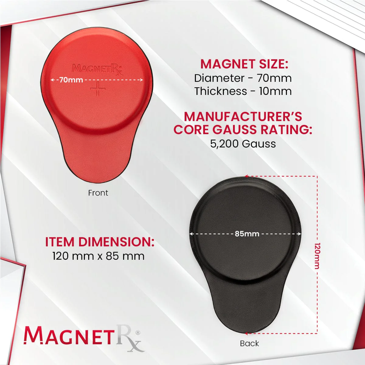 Biomagnetic Therapy Magnet Kit — Ferrite & Leather (6 Large Magnets) - Image 5
