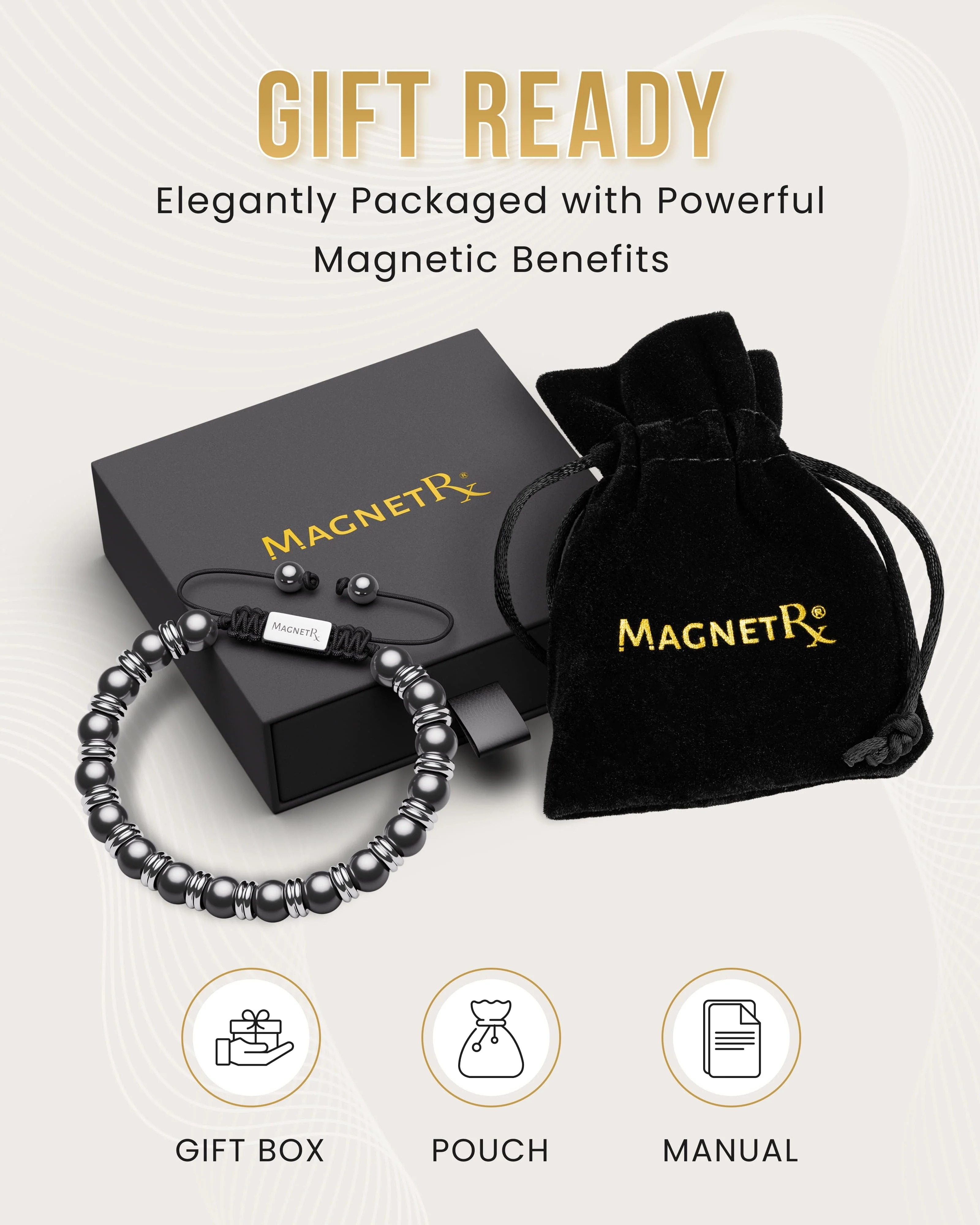 High Power Magnetic Hematite Bracelet Silver Titan - Image 6