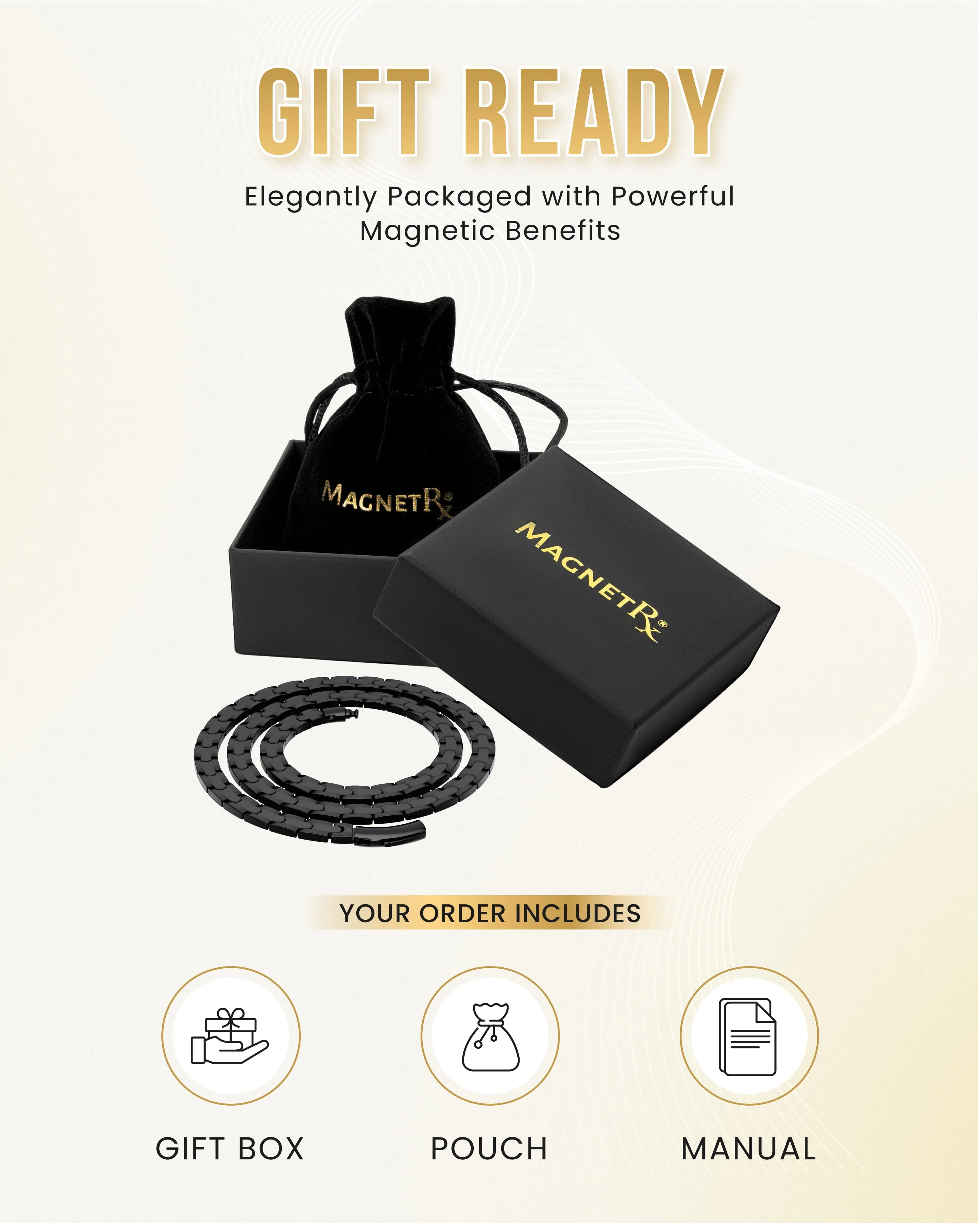Powerful Black Titanium Magnetic Therapy Necklace - Image 7