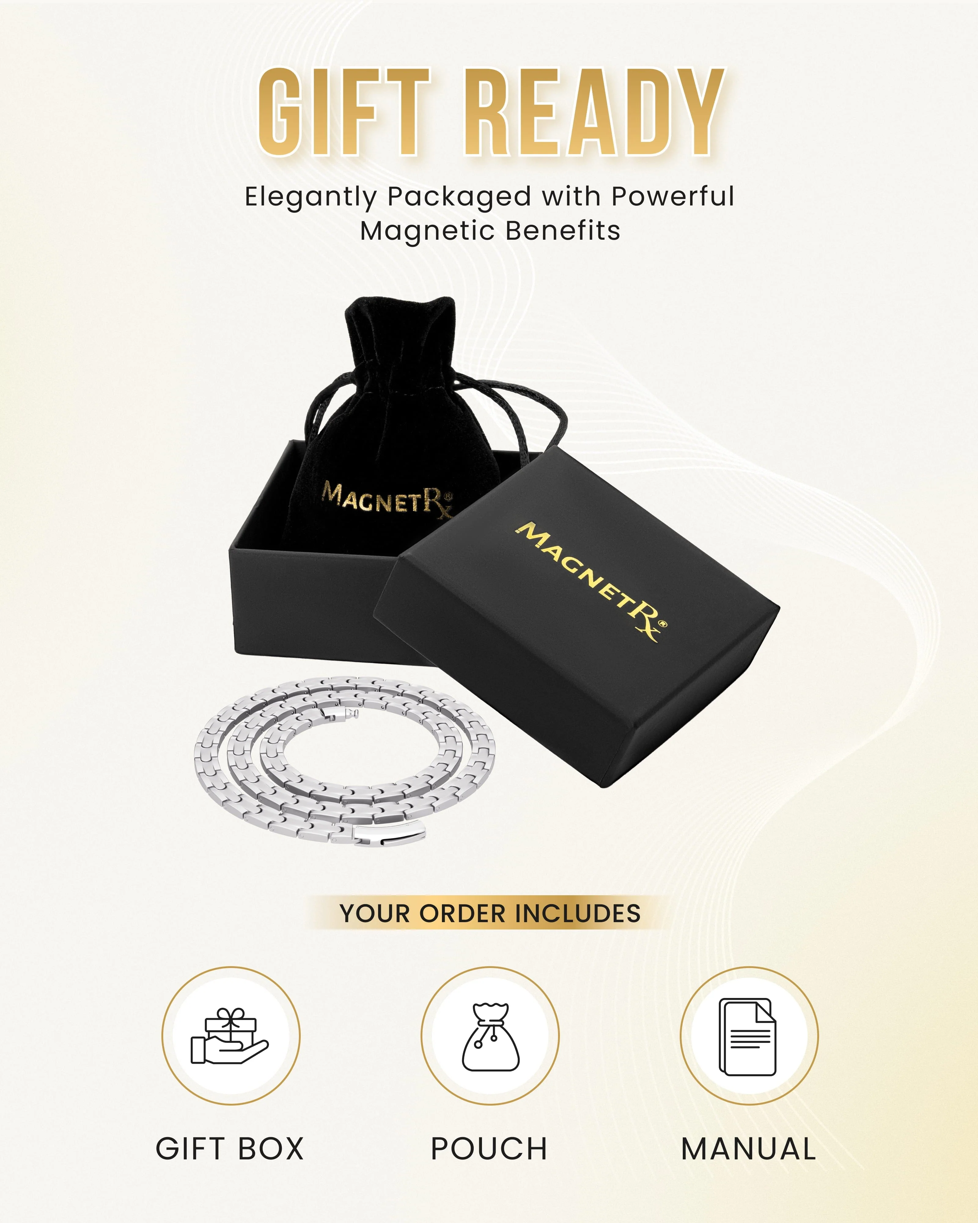 Powerful Silver Titanium Magnetic Therapy Necklace - Image 6