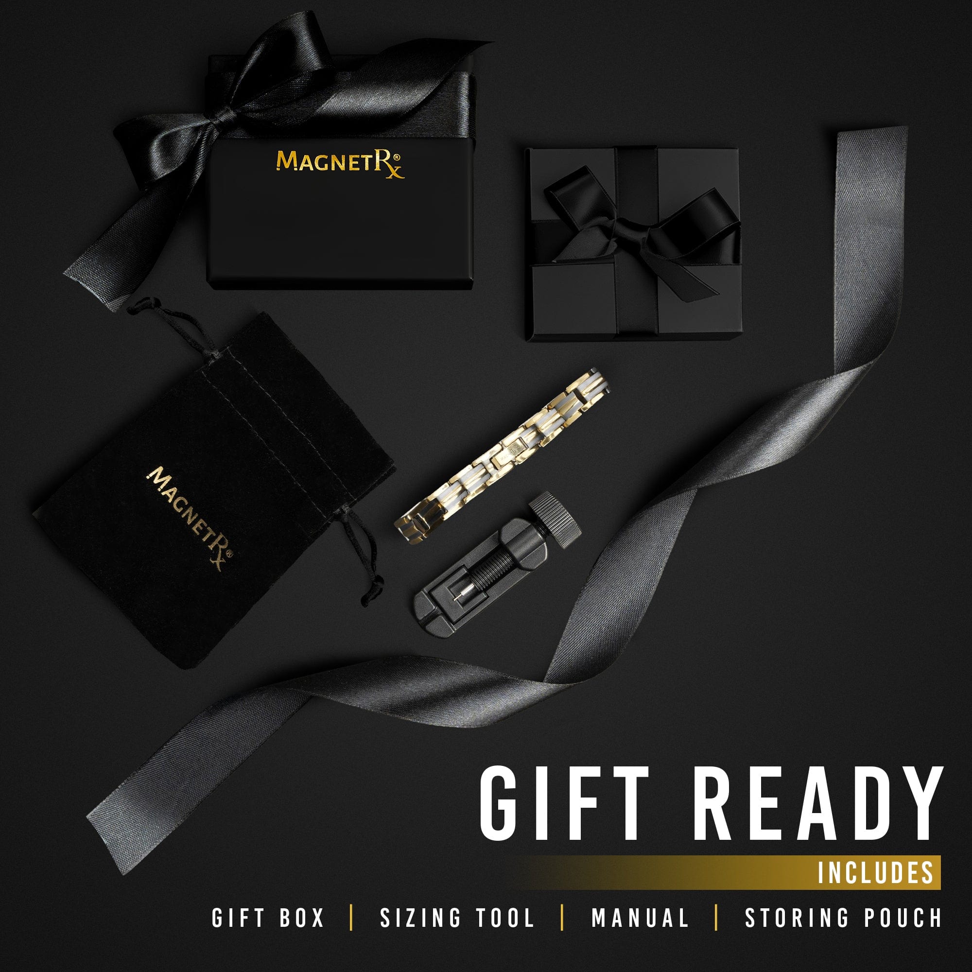 Women's Ultra Strength Silver & Gold Titanium Magnetic Bracelet - Image 9